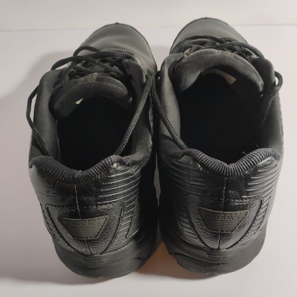 Men\'s 13 2E  W Wide Brooks Addiction Walker 2 1103182E072 Black Leather Shoes main image 11
